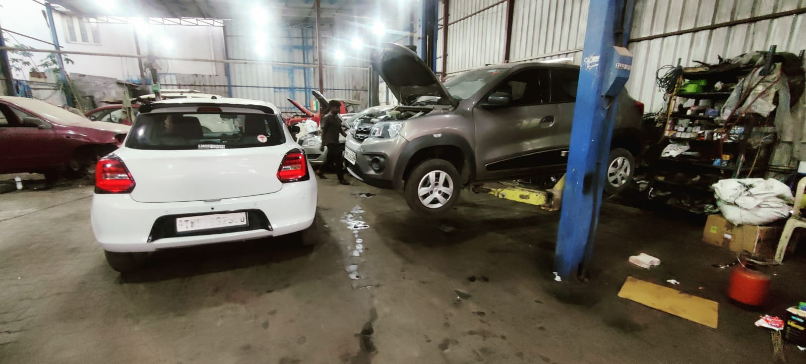 Advanced car service equipment and technicians